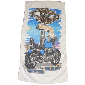 Vintage Harley Davidson Live To Ride Beach Towel 28”x54” RARE USA
